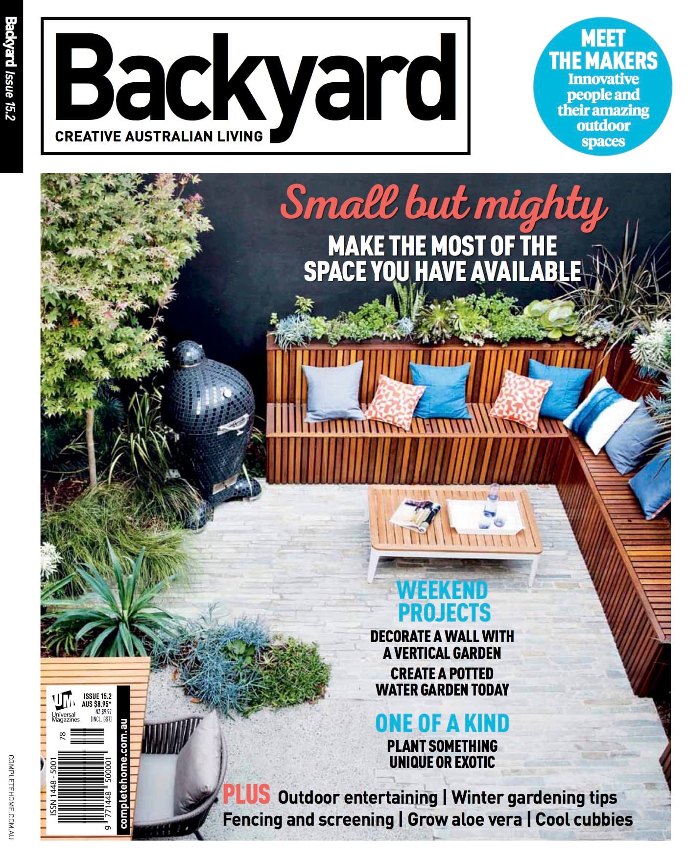 magazine cover with back garden