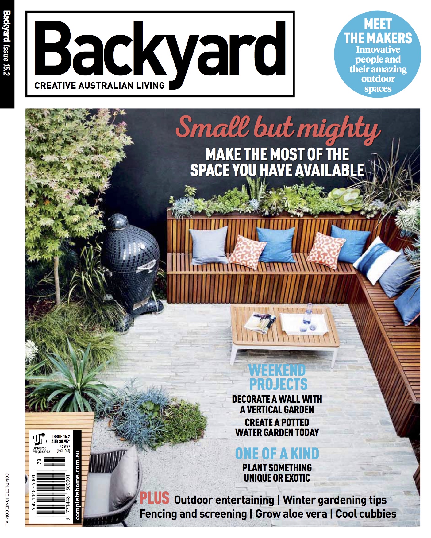 magazine cover with back garden